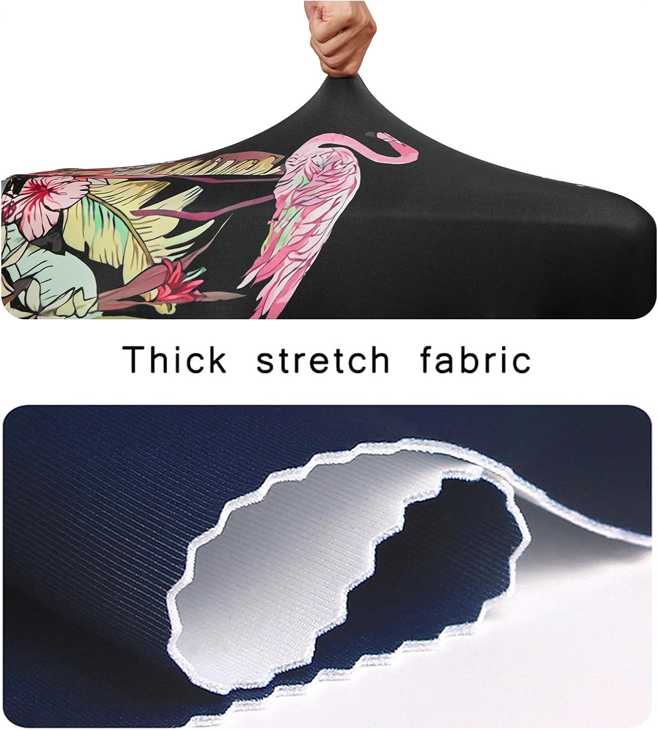 WUJIAONIAO Travel Luggage Cover Baggage Suitcase Cover Protector Skins 18-32 Inch (Flamingo A23, XL (for 29-32 inch luggage))