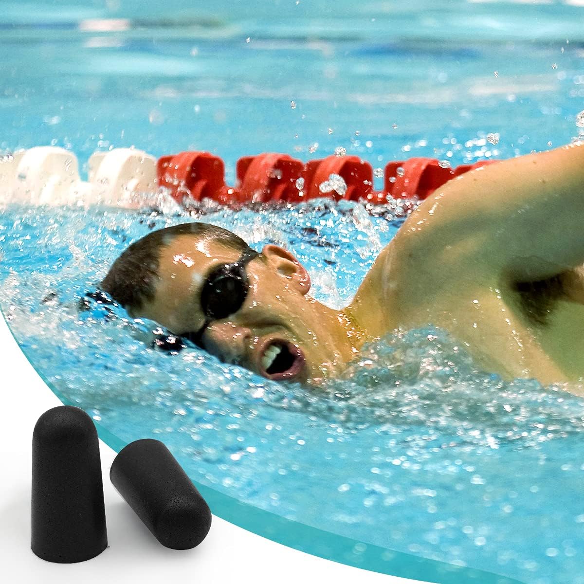 100 Pair Earplugs for Noise Cancelling Ultra Soft Foam Ear Plugs for Sleeping Noise Blocking Earplugs for Study Work Black Color