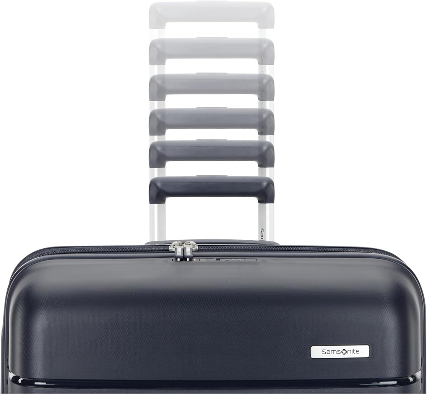 Samsonite Elevation Plus - Large Hardside Luggage - Scratch Resistant Polypropylene Shell, RightHeight™ Adjustable Handle, Integrated AirTag Holder, TSA Lock, WetPak™ Compartment - Midnight Blue