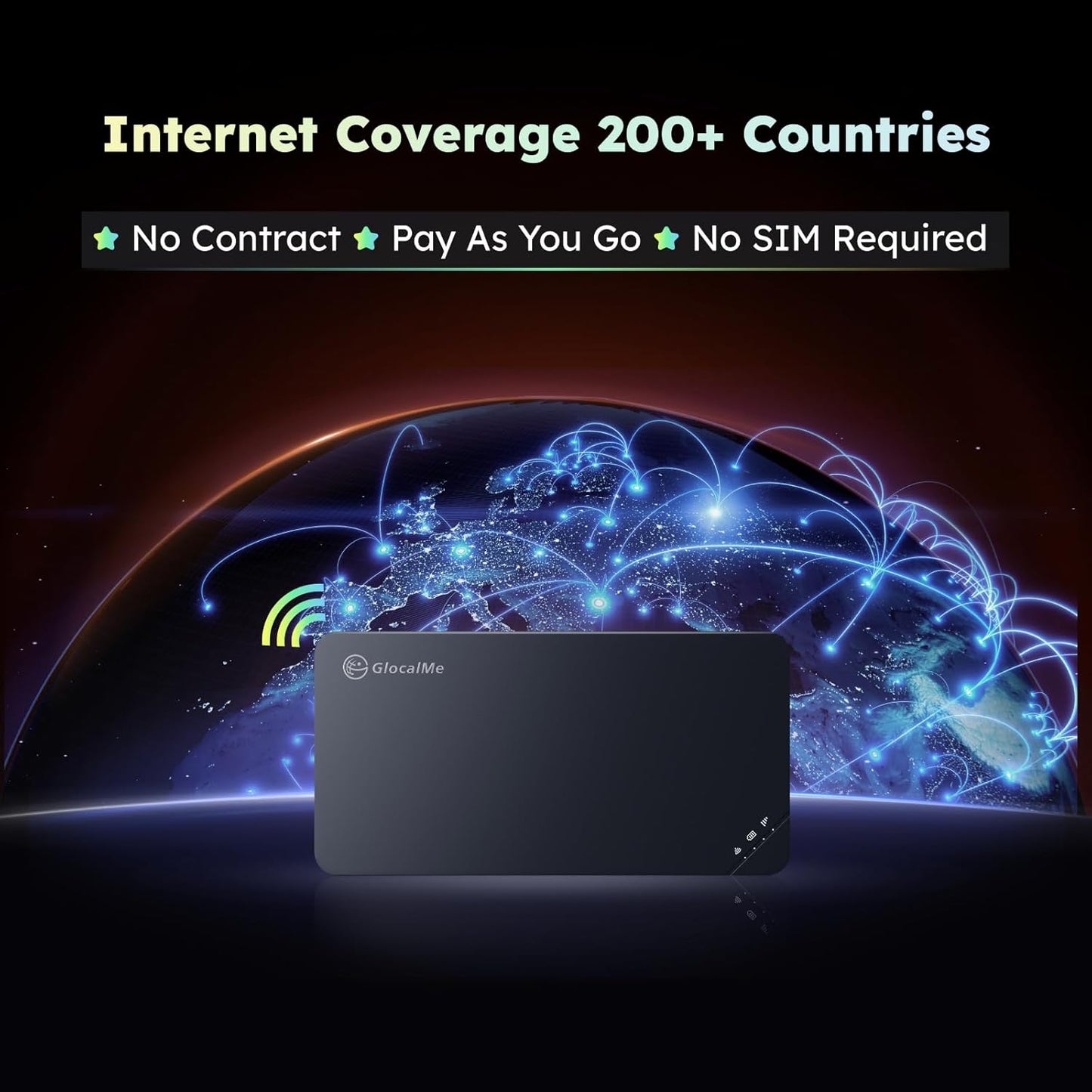 GlocalMe U3 4G LTE Mobile Hotspot Device with 30GB US/CA/MX Data 60 Days, Portable WiFi Hotspot for Travel in 200+ Countries, No SIM Card Needed, 10 Connected Devices, Pocket WiFi (U3 with 30GB)