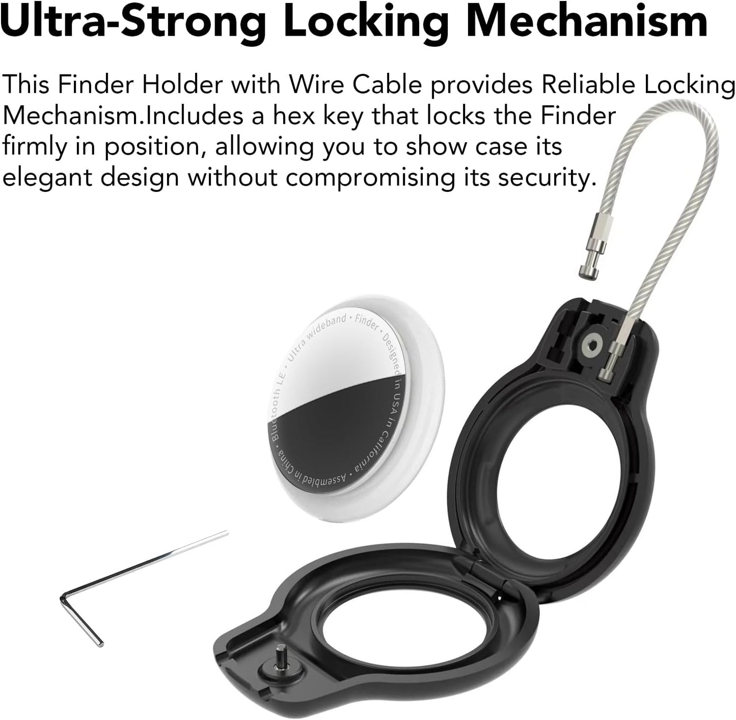 for AirTag Holder Case with Keychain, Air Tags-4 Pack for Apple Air Tag Holder with Wire Cable Lock Key Ring Chain Air Tagholder Accessories for GPS Item Tracker Kids,Keys,Luggage