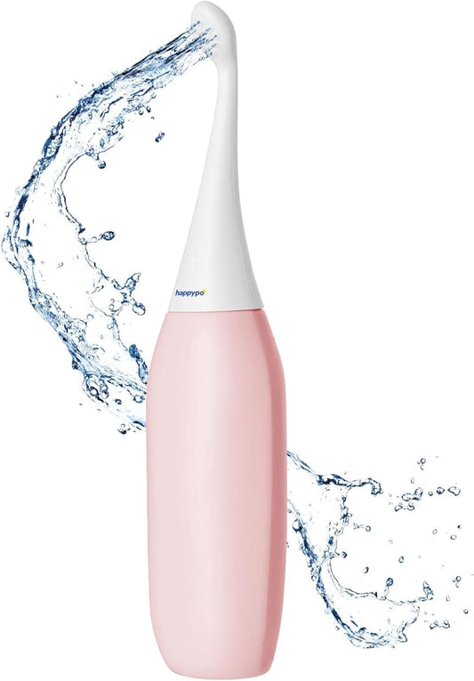 HAPPYPO Butt Shower - Portable Bidet with Travel Bag - Easy-Bidet 2.0 Replaces Wet Wipes and Shower Toilet - Rose