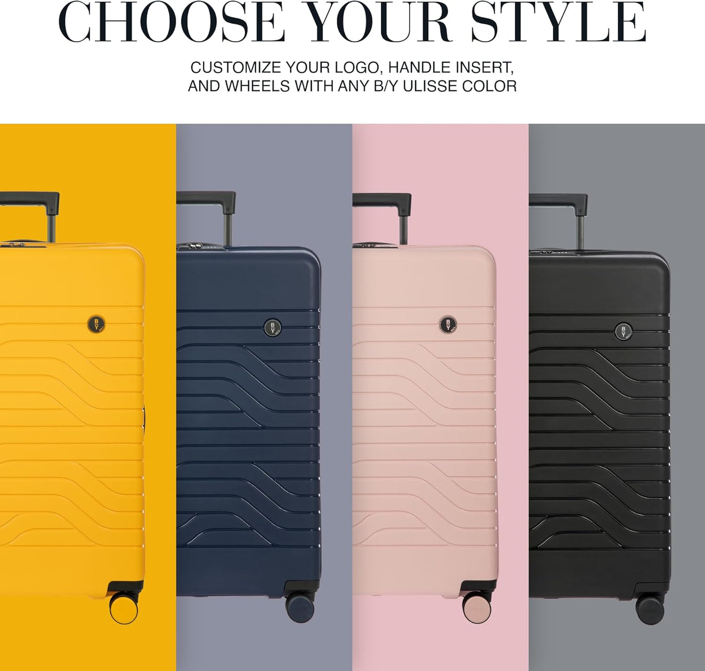 Bric's B|Y Ulisse Spinner Suitcase, Expandable Hard Shell Luggage with TSA Lock and Smooth 360° Wheels 28" – Ocean Blue