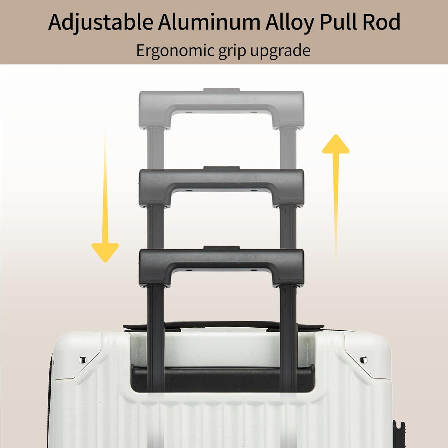 20 Inch Carry on Luggage,Airline Approved 22x14x9 Hard Shell Carry on Suitcase with 360° Spinner Wheels,TSA Lock and Lightweight Hardside Carry-on Luggage for Travel (White, 20 Inch)