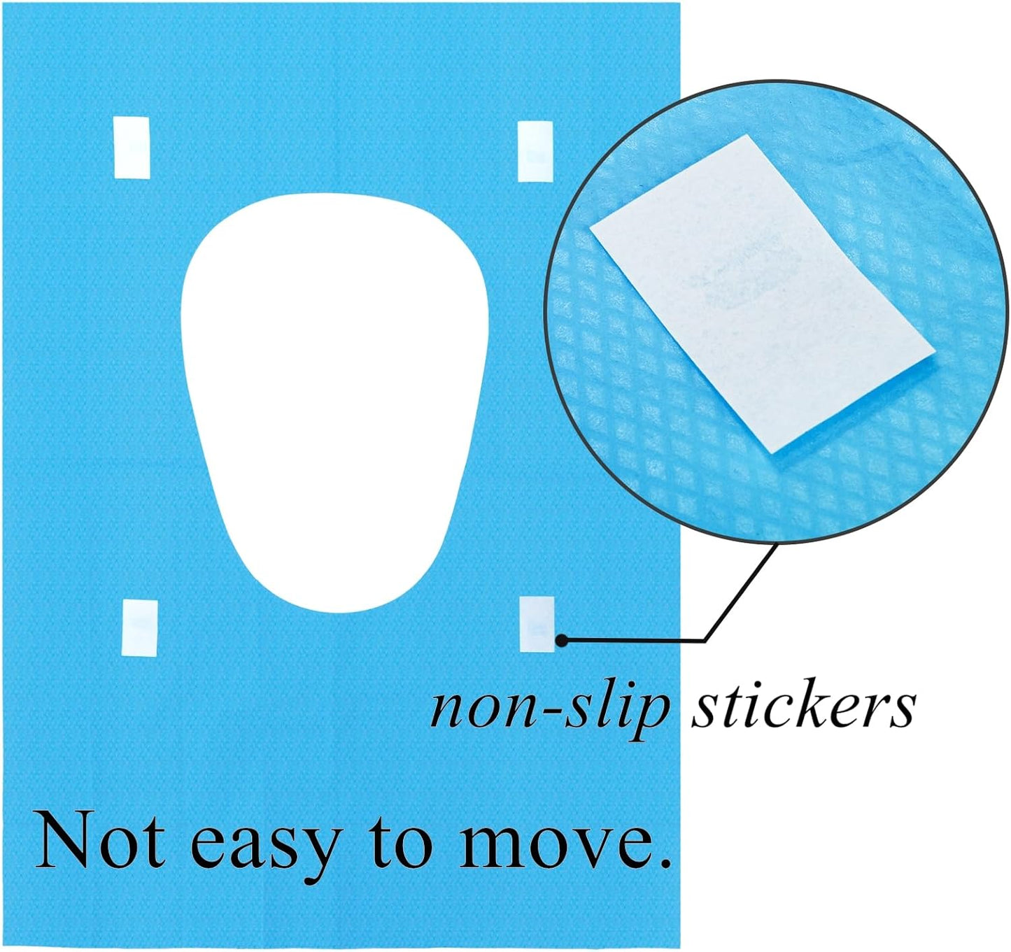 Tebery 100 Pack Toilet Seat Covers Disposable, Individually Wrapped Travel Toilet Cover, Extra Large Potty Seat Liners Portable, Waterproof Potty Training Shield for Public Restroom, Trip, Outdoors