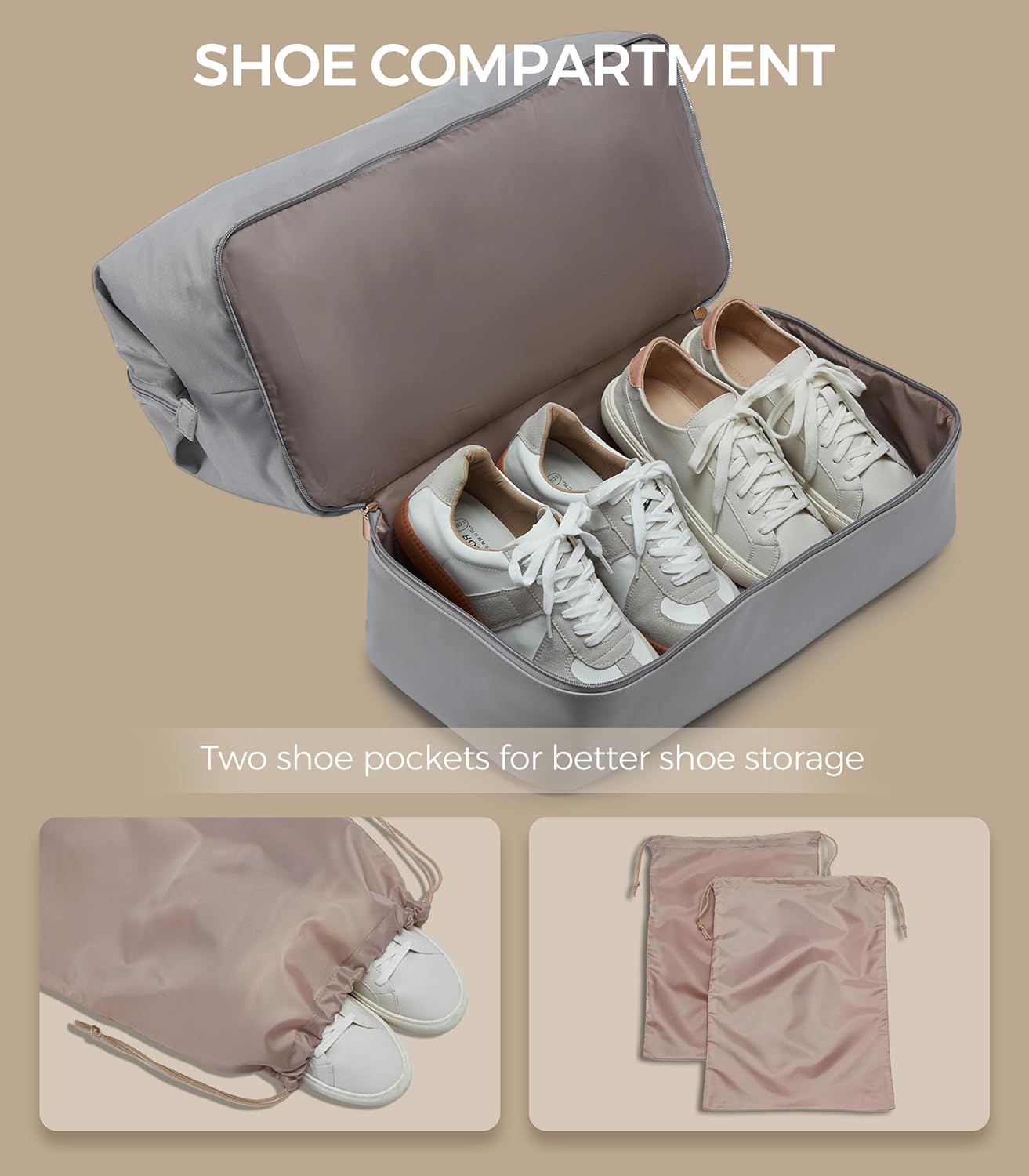 Weekender Bags for Women, Large Travel Duffel Bag with Shoes Compartment, Carry On Overnight Tote Bags with Toiletry Bag