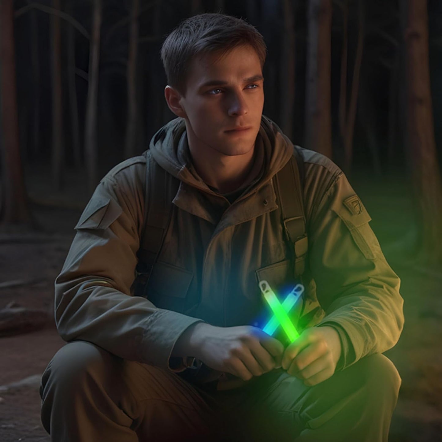 Glow Fever Emergency Safety Military Grade Glow Sticks, 30pcs 6'' Lightsticks, Light Up Ultra Bright with 12 Hours Duration. for Hiking Party Camping Blackouts Hurricane Shelter Survival Kit (Green)