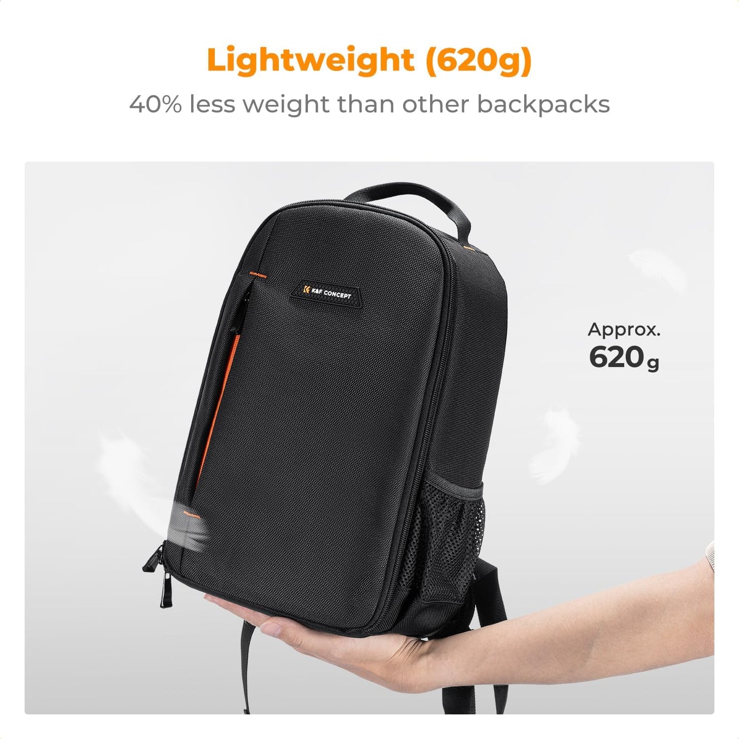 K&F CONCEPT Camera Backpack for Photographers Photography Camera Bag Multi-Functional Camera Bags for Men Women (10L)