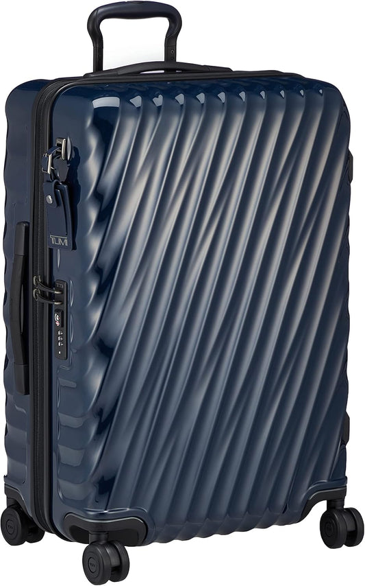 TUMI - 19 Degree Medium Checked Luggage 4 Wheeled Packing Case - Hard Shell Suitcase - 26.0" X 17.5" X 10.0" - Navy