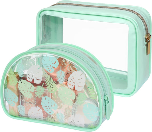 PACKISM TSA Approved Toiletry Bag - Upgrade Color-Edged Clear Makeup Bags, Clear Toiletry Bags For Traveling Fits Various Storage Needs