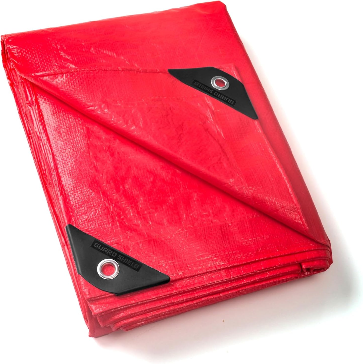 GUARD SHIELD Red Tarp 8x12 Feet Tarps High Visibility Outdoor Poly Cover Lightweight 6mil