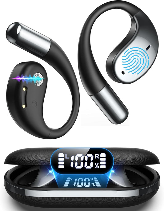 AI Translation Earbuds Real Time, 2025 Upgraded 144 Language Translator Earbuds for iPhone and Android 6-in-1 Translation Headphones with 6 Mode, Translating Device for Travel Business Learning(Black)