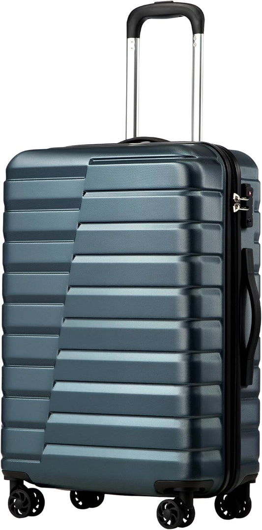 Coolife Medium Luggage Hardside Carry On with Spinner Wheels TSA Lock Telescopic Handle