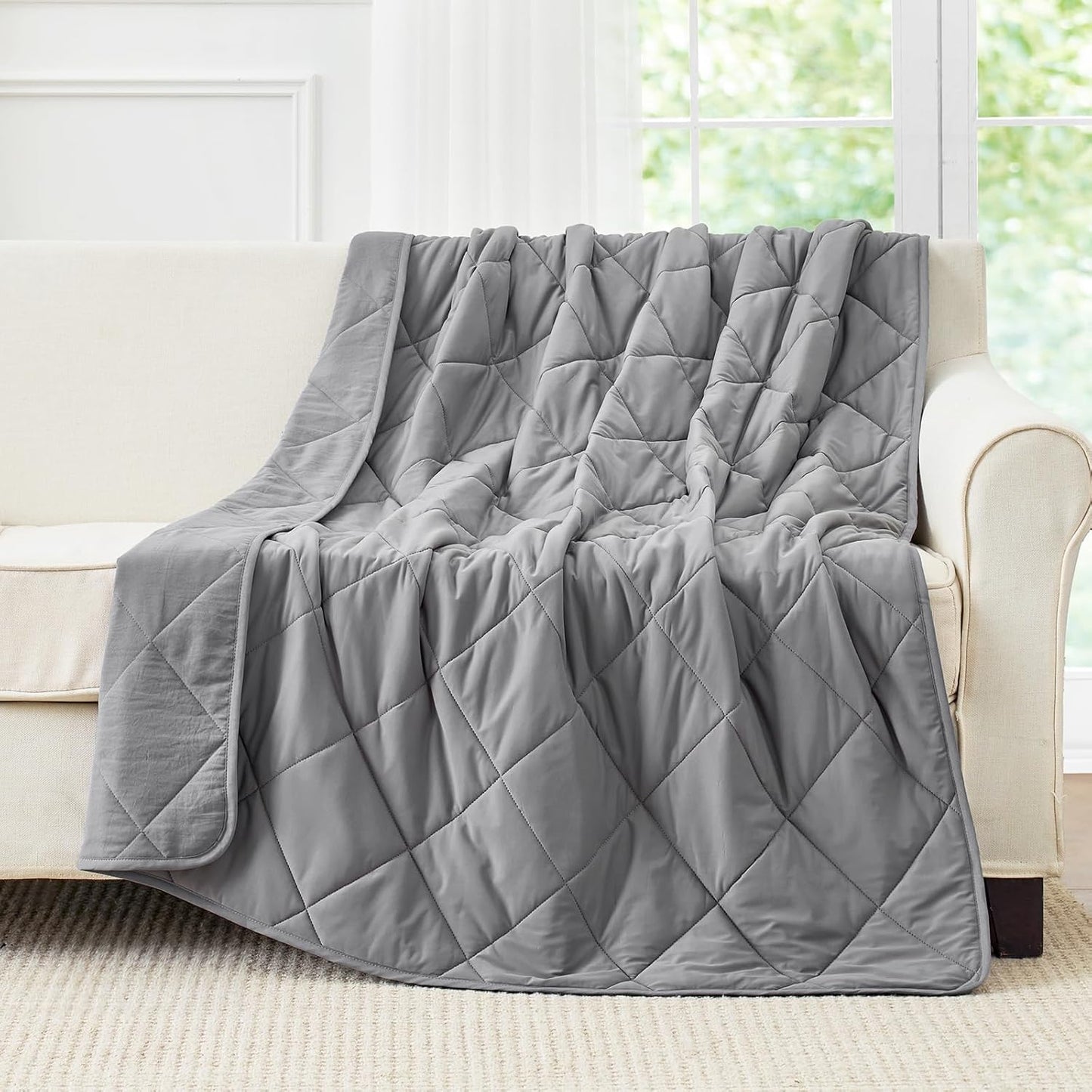 Cozy Bliss Cooling Blanket for Hot Sleepers, Q-Max 0.4 Cooling Comfort Throw Twin Size, Cold Blankets for Night Sweats Sleeping, Ultra-Cool Lightweight Breathable Summer Blanket for Bed Travel