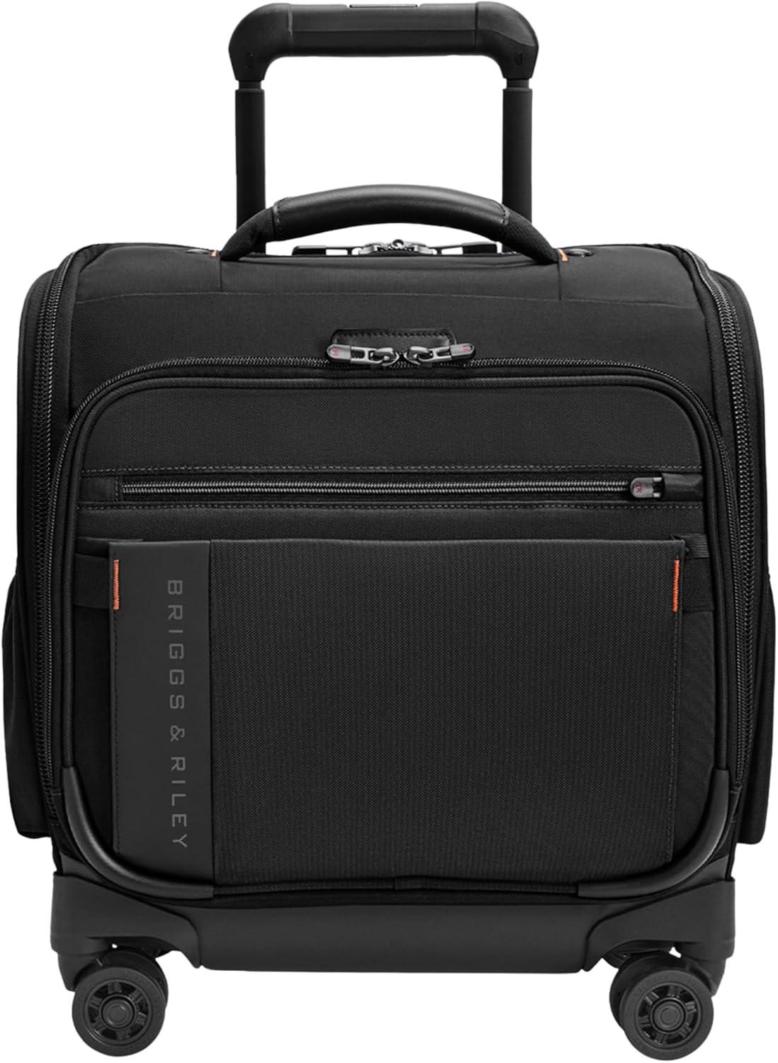 Briggs & Riley Cabin Spinner - Carry On Luggage for Travel, Suitcases with Wheels, Softside Rolling Bag for Men & Women, Fits Under Plane Seat, Telescoping Handle - ZDX Collection, Black