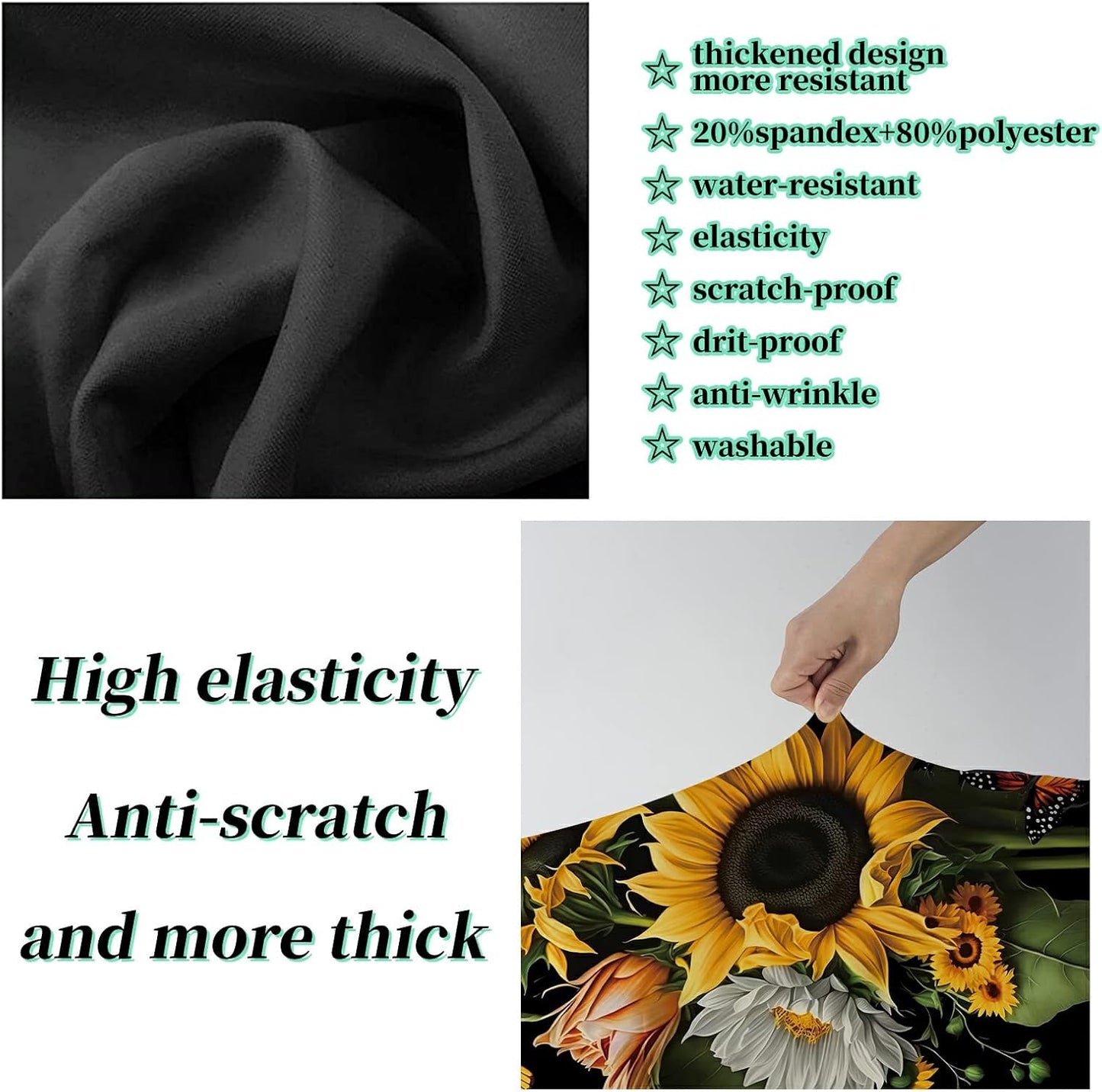 Suitcase Protector Plus 1 Luggage Tag, Sunflower Orchids Travel Suitcase Cover - XL, Dustproof, Anti-Scratch