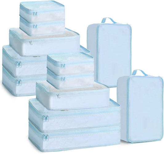 Reginary 6 Set Travel Packing Cubes Luggage Organizer Set Lightweight Suitcase with Shoe Bag for Clothes Toiletries