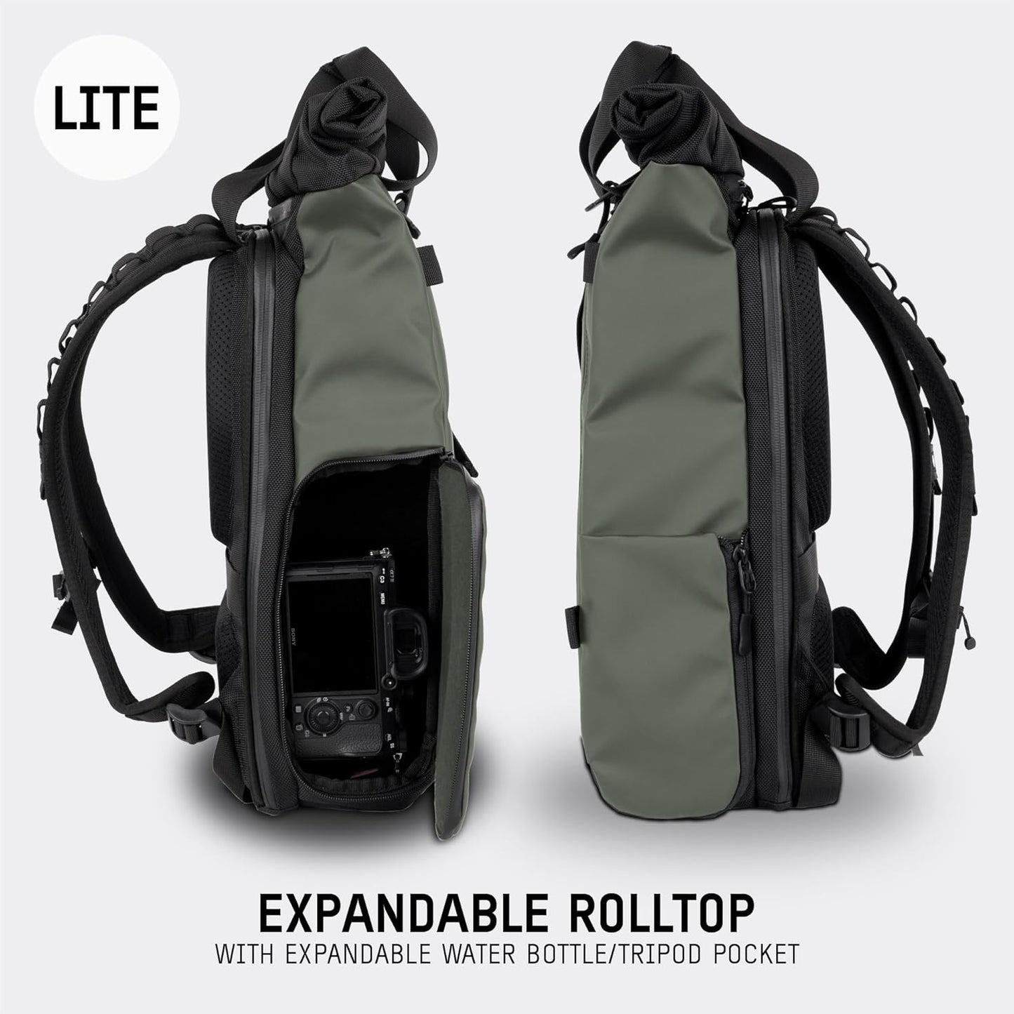 WANDRD PRVKE Lite: Weather-Resistant Travel & Camera Backpack with Laptop Sleeve, Quick Side Access, Clamshell Opening – Ideal Photography & Travel Bag