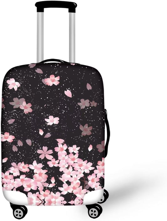 Cherry Blossom Luggage Covers Protector Elastic Trolley Baggage Case Fit 30-32 Inch for Women Girls
