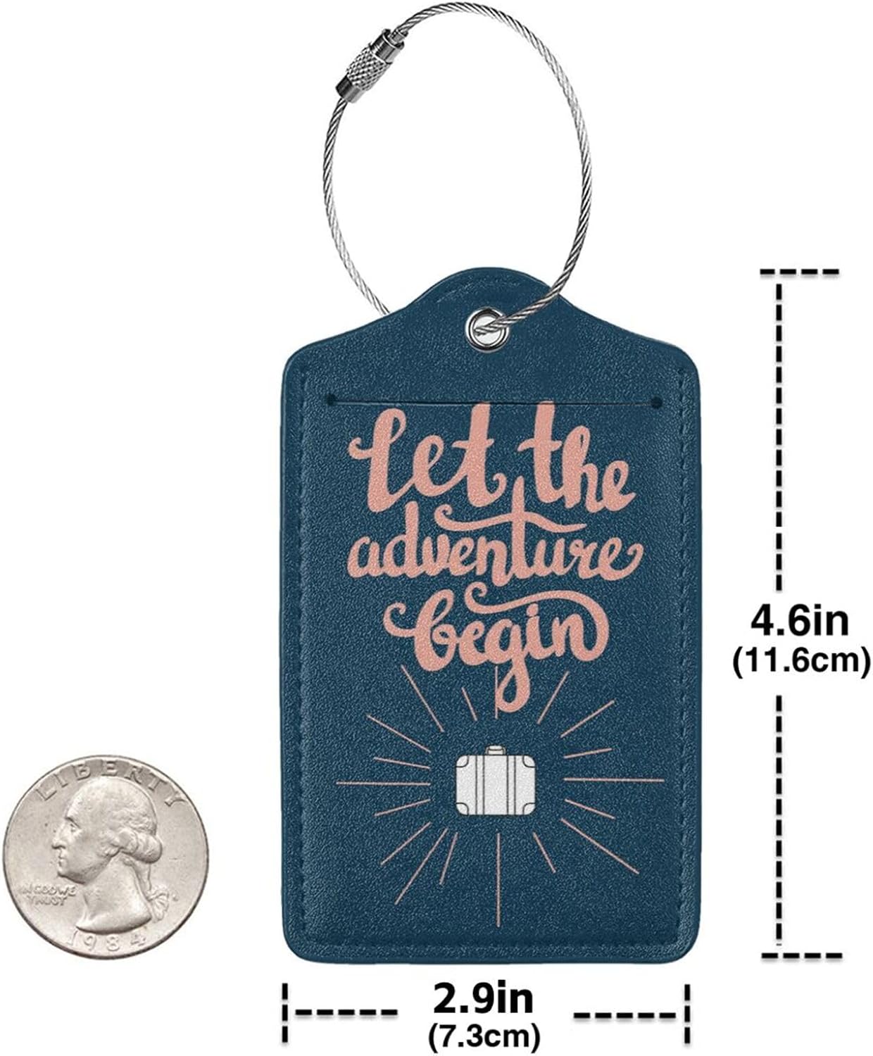Let The Adventure Begin Luggage Cover Washable Suitcase Protector, Luggage Tag Travel Birthday Gifts For Men Women (S 18-21 Inch Luggage)
