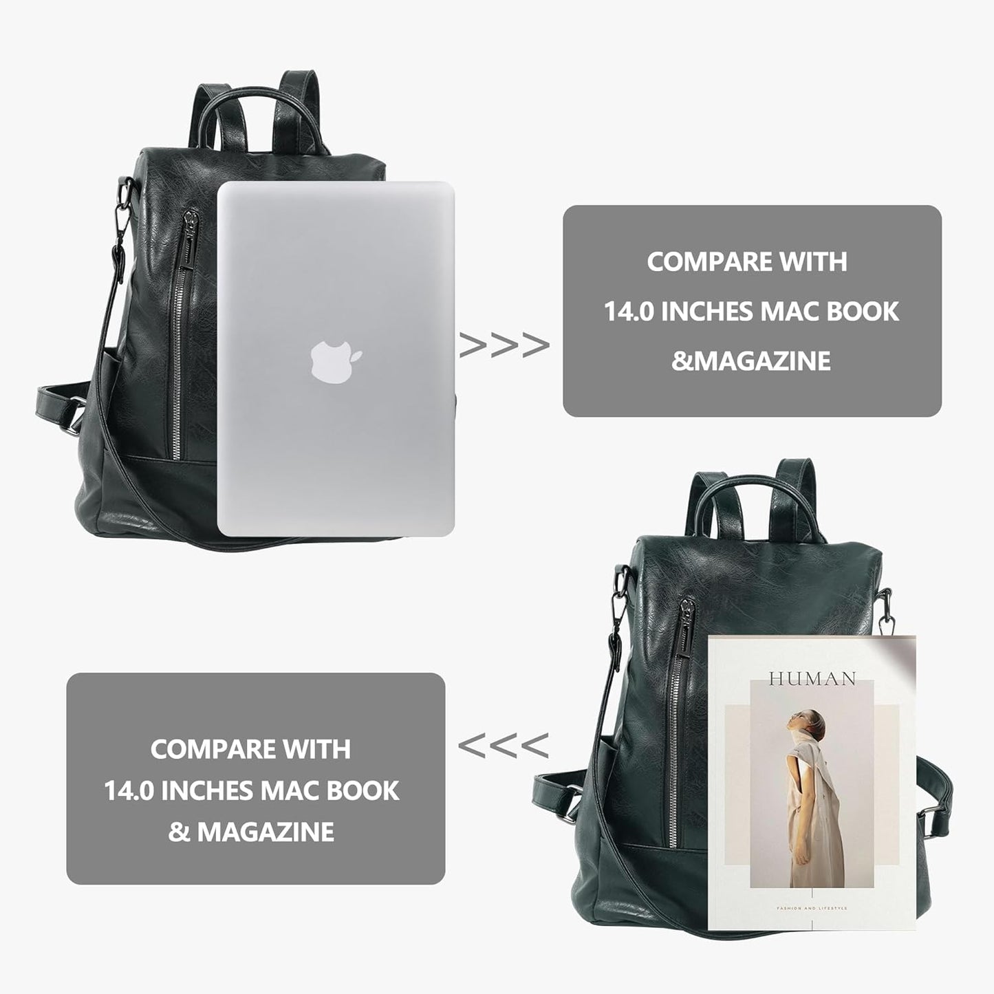 Women Backpack Purse PU Leather Anti-theft Casual Shoulder Bag Fashion Ladies Satchel Bags