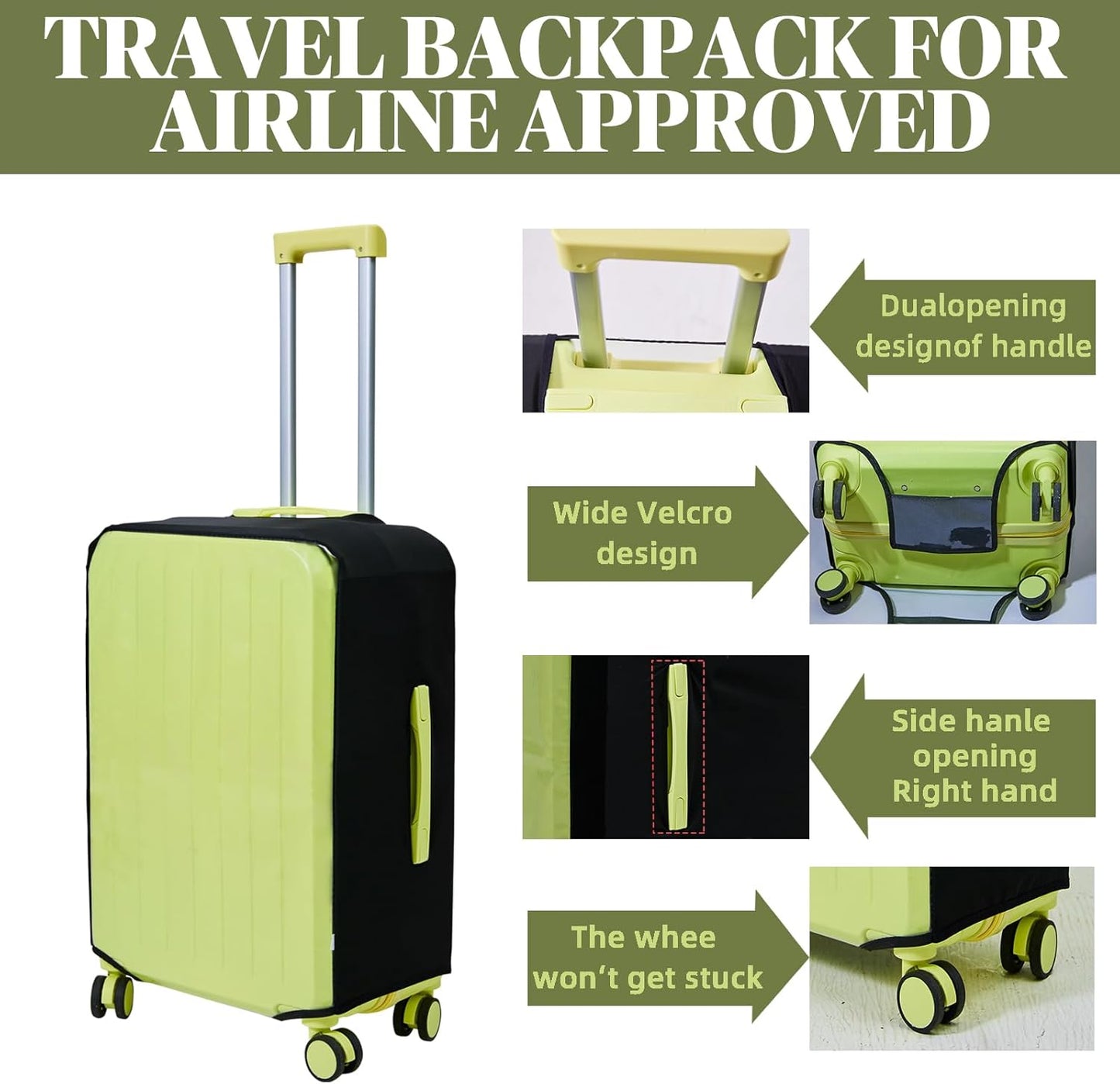 Clear Luggage Cover Protectors For Suitcases,Elastic Transparent waterproof PVC Suitcase Covers Protector Fit 20-30 Inch wheeled Luggage (28")