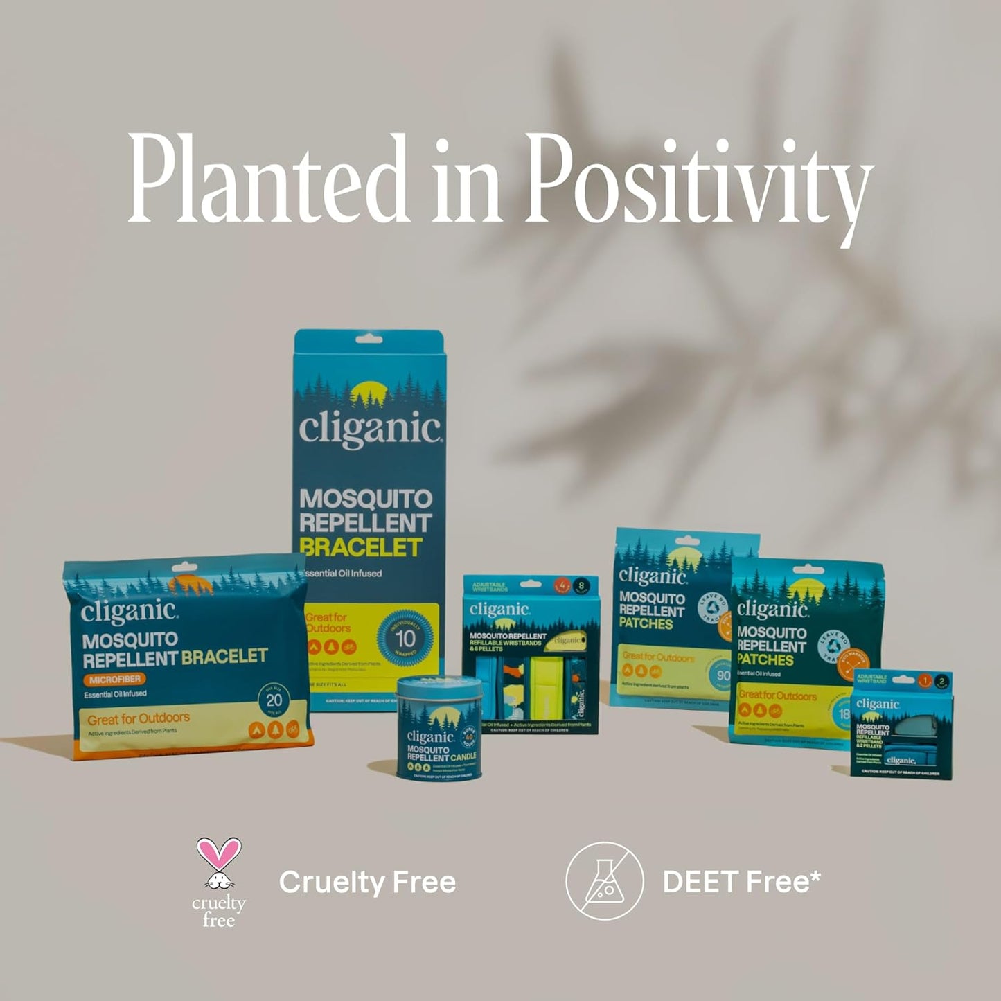 Cliganic Mosquito Repellent Stickers (180 Pack) - Patches for Kids & Adults, Natural DEET-Free, Citronella Essential Oil Infused