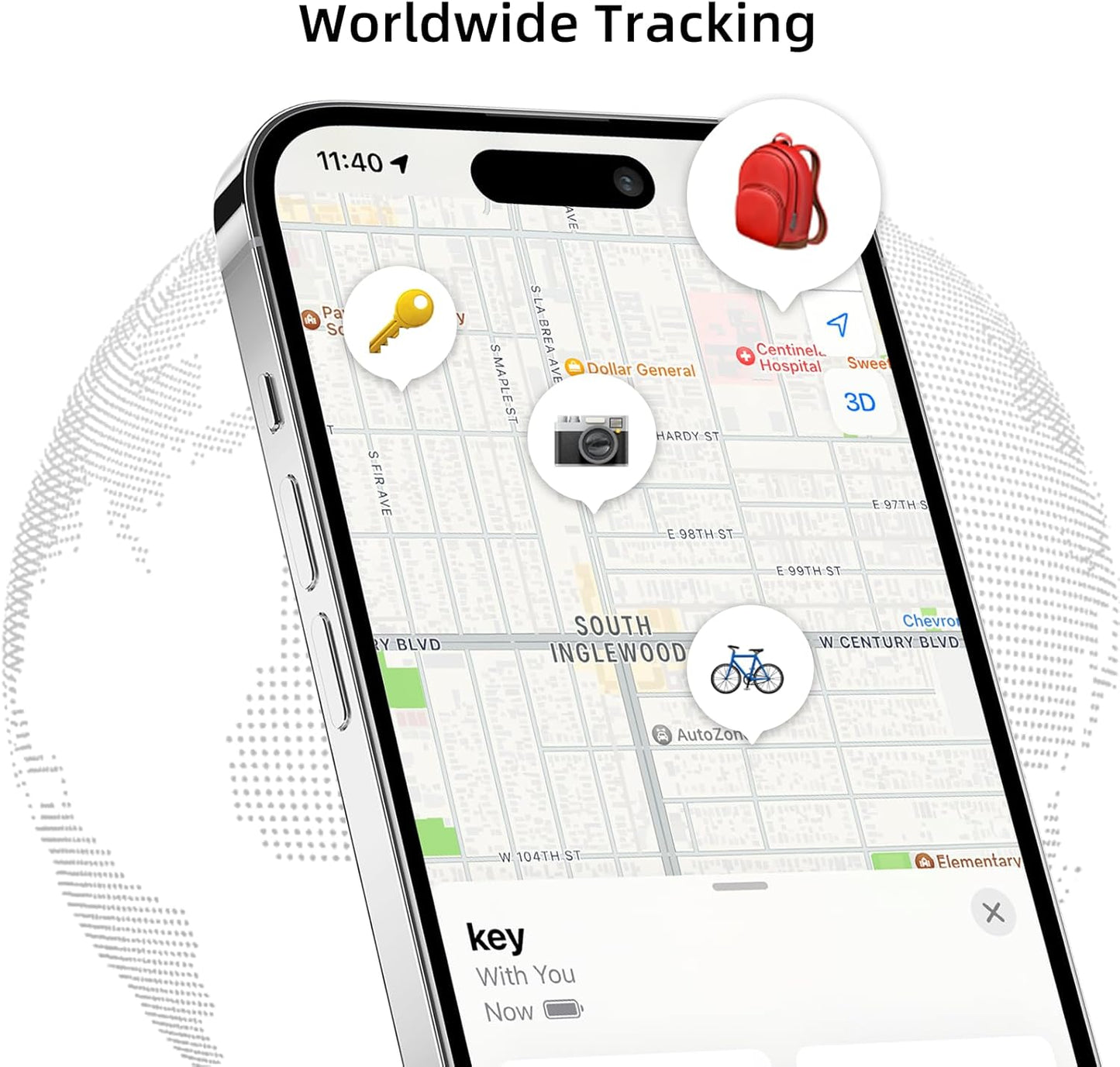 [Apple MFi Certified] Air Tracker Tags 4 Pack (iOS Only), Bluetooth Tracker for Apple Find My, Replaceable Battery, Key Finder and Item Locator Smart Tag for Keys, Bags, Luggage, Pets, Wallet