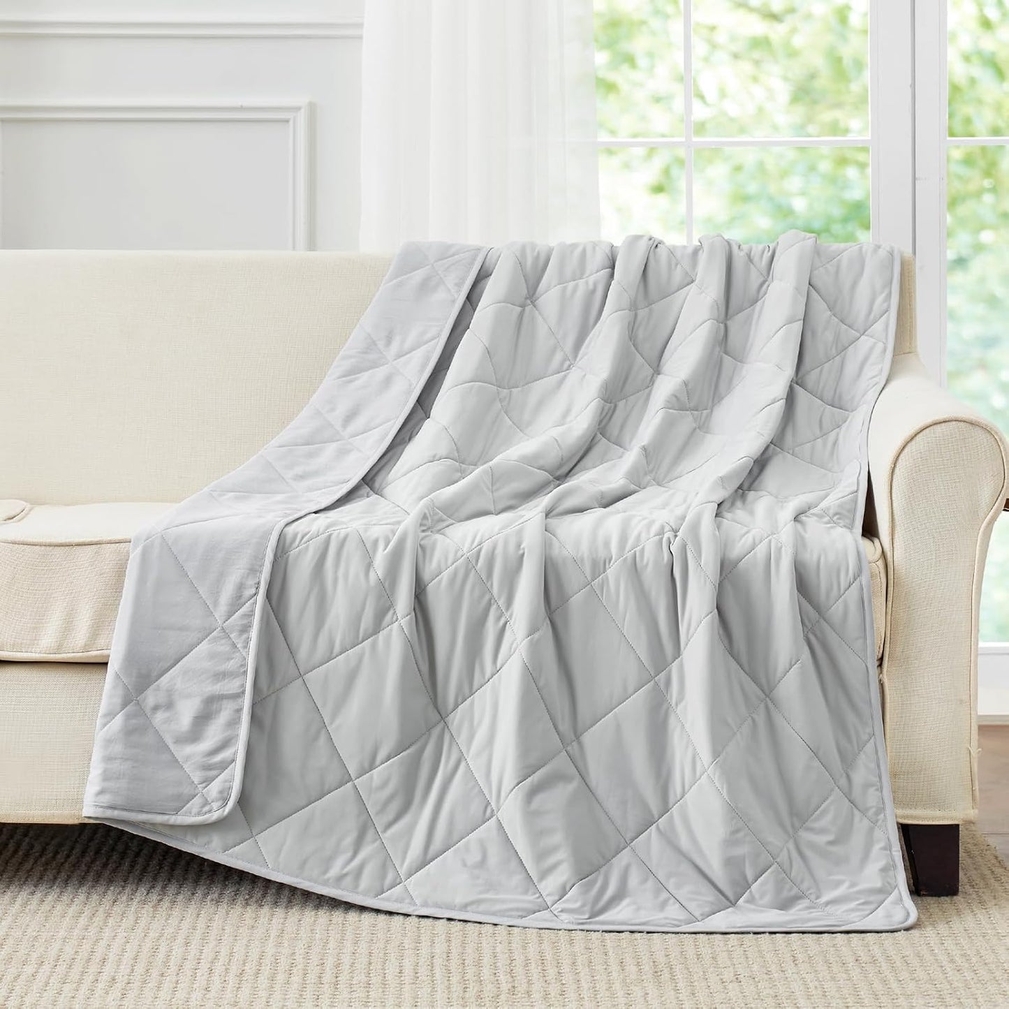 Cozy Bliss Cooling Blanket for Hot Sleepers, Q-Max 0.4 Cooling Comfort for Girls Boys, Cold Blankets for Night Sweats Sleeping, Ultra-Cool Lightweight Breathable Summer Blanket for Travel