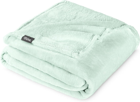 Bare Home Fleece Blanket - Throw/Travel - Ultra-Soft Lightweight for Bed, Sofa, and Couch - Luxury Microplush - Cozy Warm Blanket (Throw/Travel, Spring Mint)