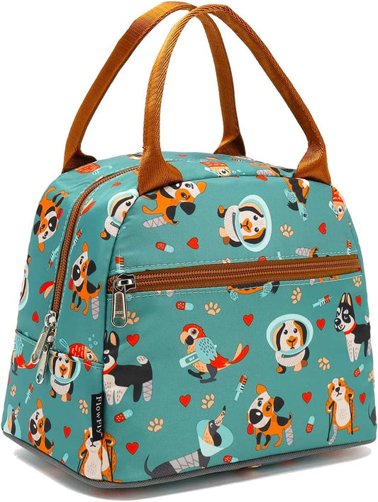 FlowFly Insulated Lunch Cooler Bag - Tote Bag Organizer for Women/Men, Dog