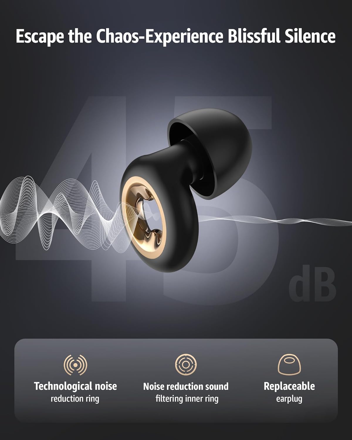 Ear Plugs for Sleeping Noise Cancelling: 45db Ultra-Comfy Reusable Noise-Reducing Earplugs for Concerts/Shooting/Travel/Snoring-Silicone Hearing Protection Earbuds with 8 Eartips