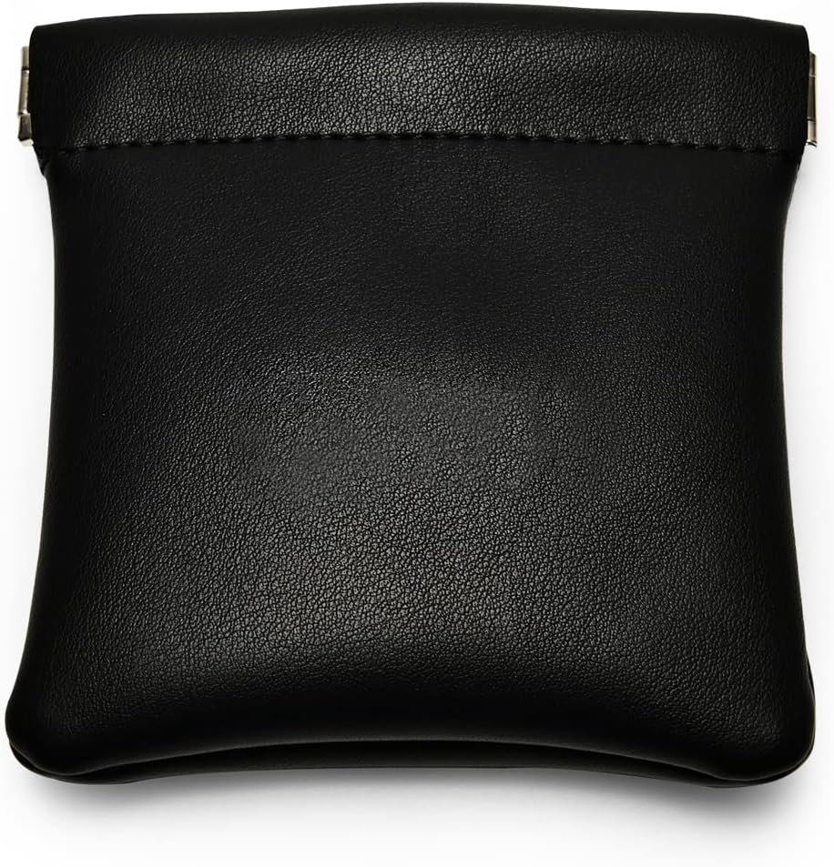 PU Leather Jewelry Travel Bag Leather Jewelry Pouch Christmas,Wedding Party Favor Gift Bag (L, Black)
