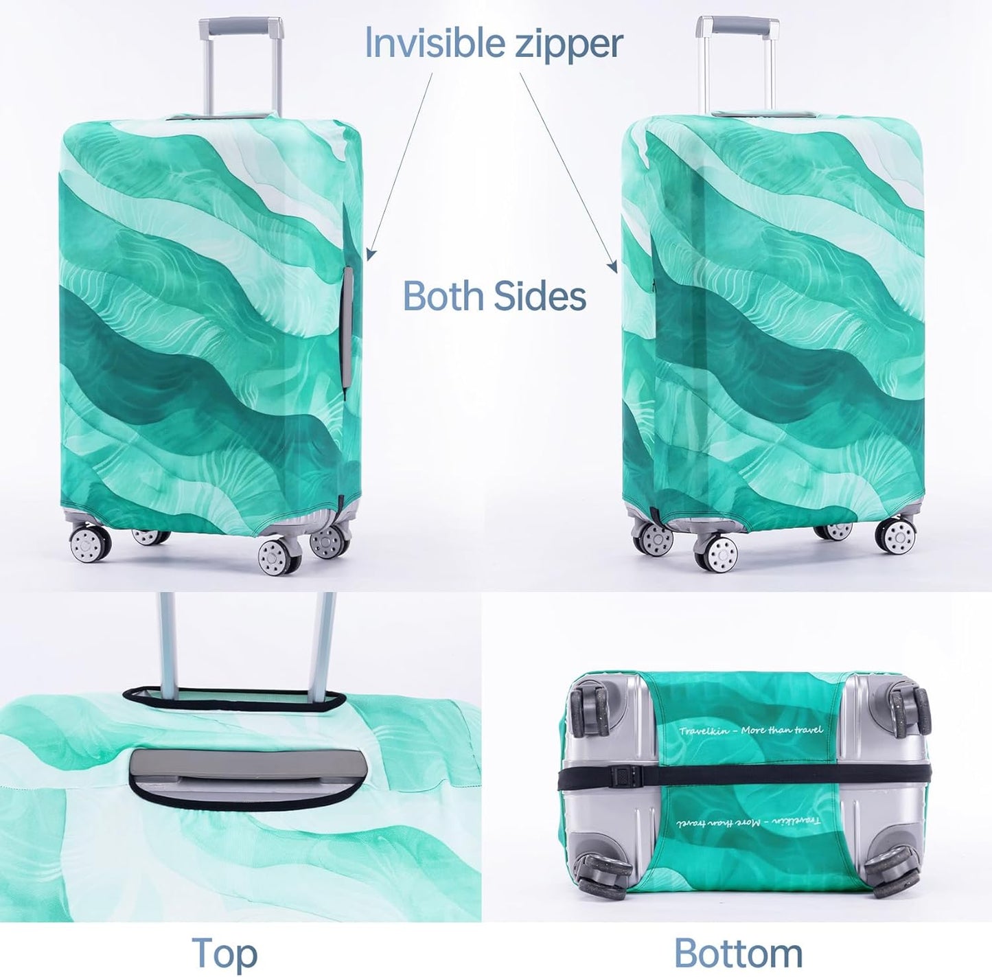 Travelkin Luggage Covers For Suitcase Tsa Approved,Suitcase Cover Protector Fit 26-28 Inch Luggage