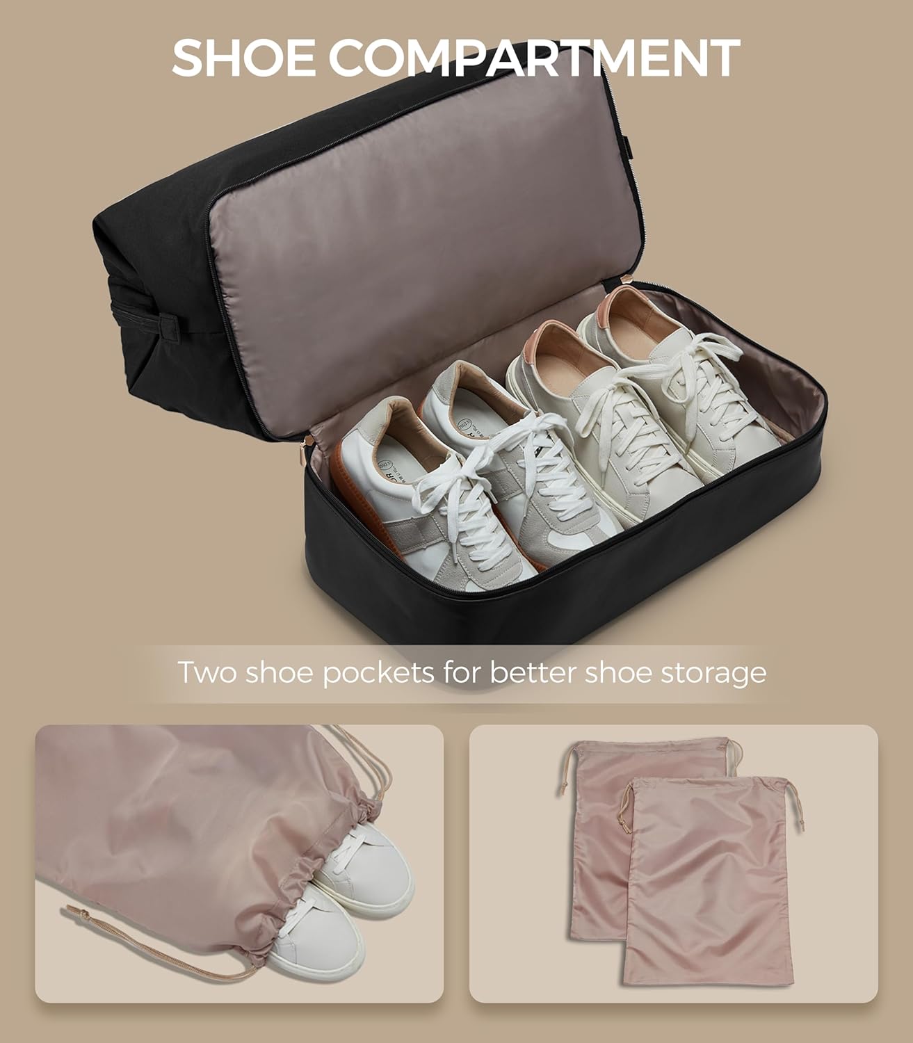 Weekender Bags for Women, Large Travel Duffel Bag with Shoes Compartment, Carry On Overnight Tote Bags with Toiletry Bag
