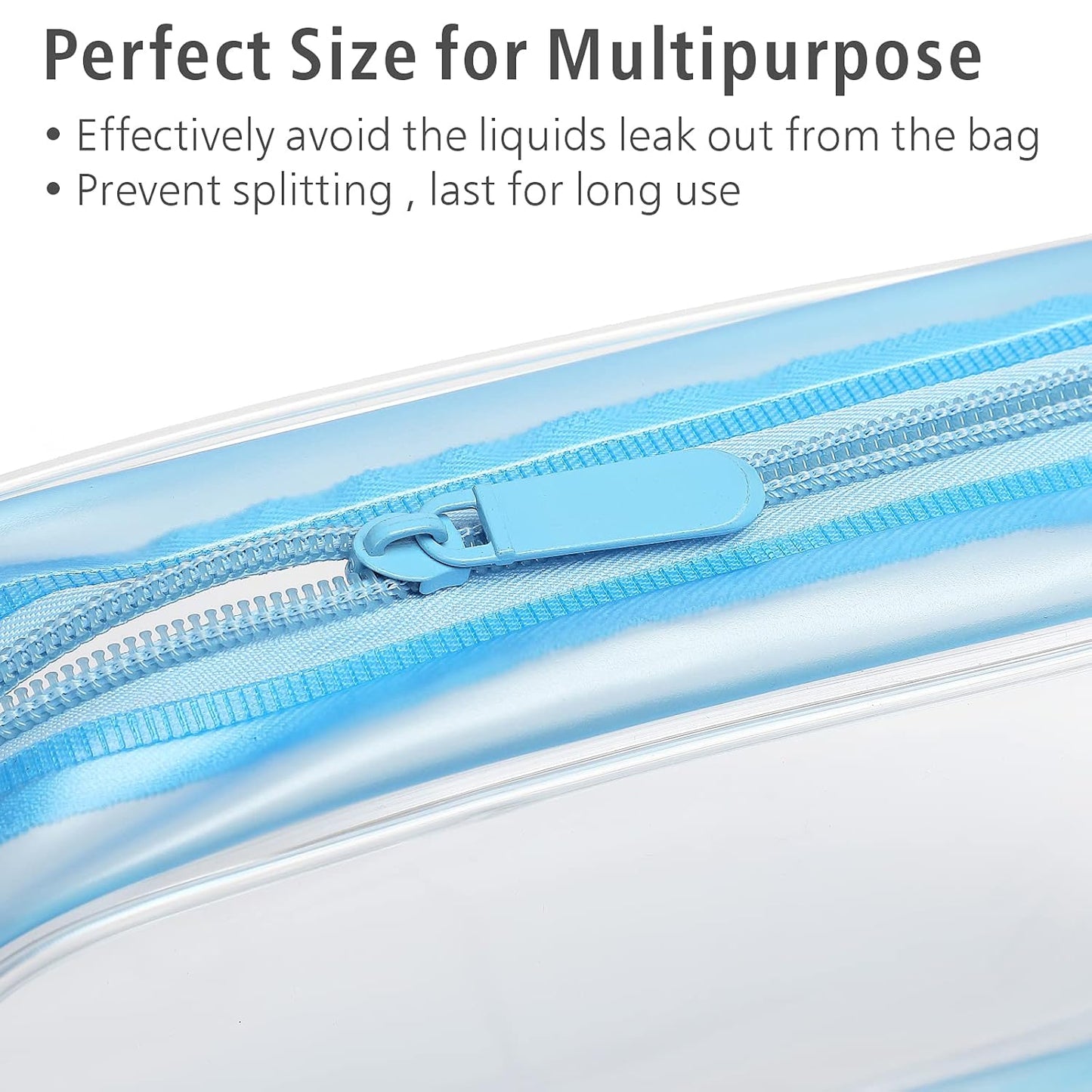 PACKISM Clear Toiletry Bag - 3 Pack TSA Approved Toiletry Bag Quart Size Bag, Travel Makeup Cosmetic Bag for Women Men, Carry on Airport Airline Compliant Bag, Black-Blue-White