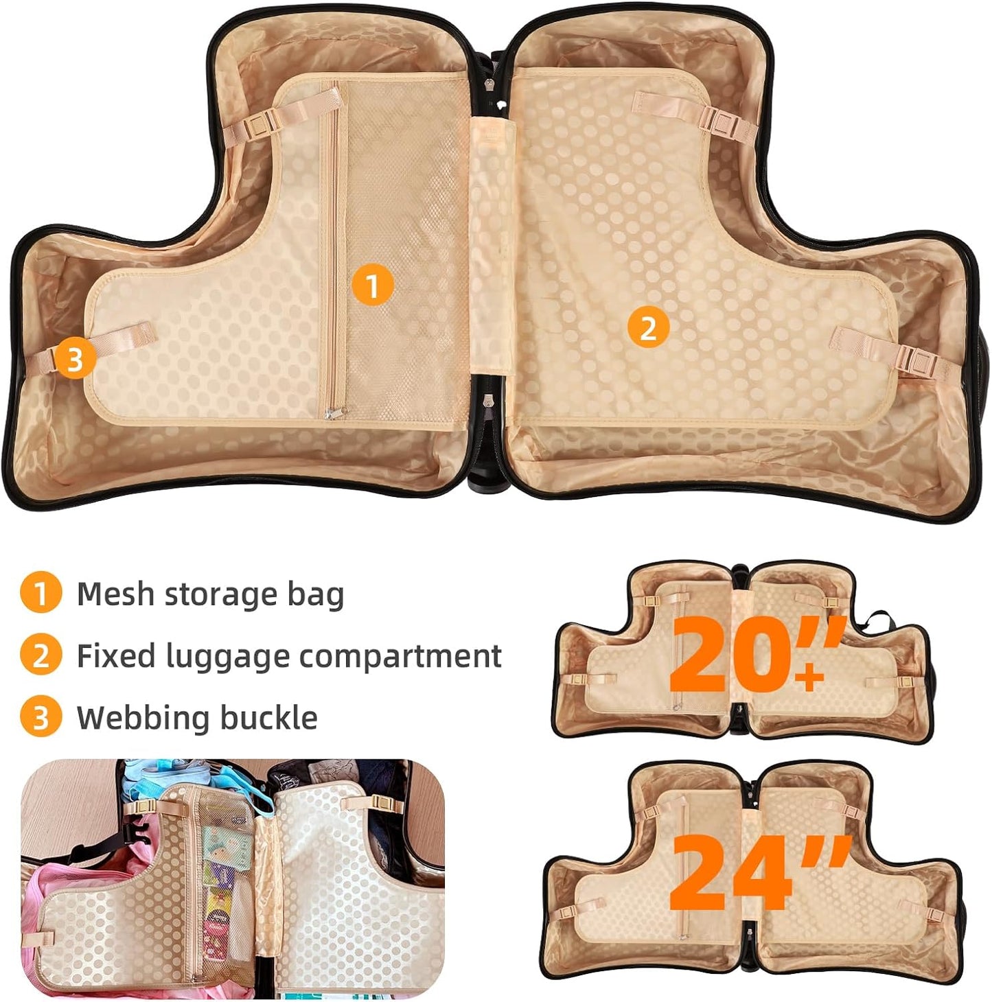N-A Kids Ride On Suitcase with Wheels, Scooter Luggage for Toddlers Travel, Durable Children's Suitcase for Boys & Girls Ages 2-16 Years