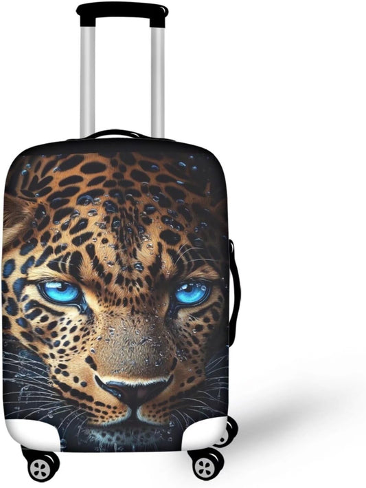 Cool Laopard Luggage Cover Universal Fit 26-29 Inch Luggage with Zipper Anti-Slip Elastic Spandex Luggage Covers Protector Scratch Resistant Travel Suitcase Cover Washable Baggage Cover