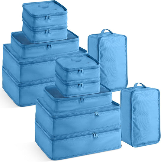 Reginary 6 Set Travel Packing Cubes Luggage Organizer Set Lightweight Suitcase with Shoe Bag for Clothes Toiletries
