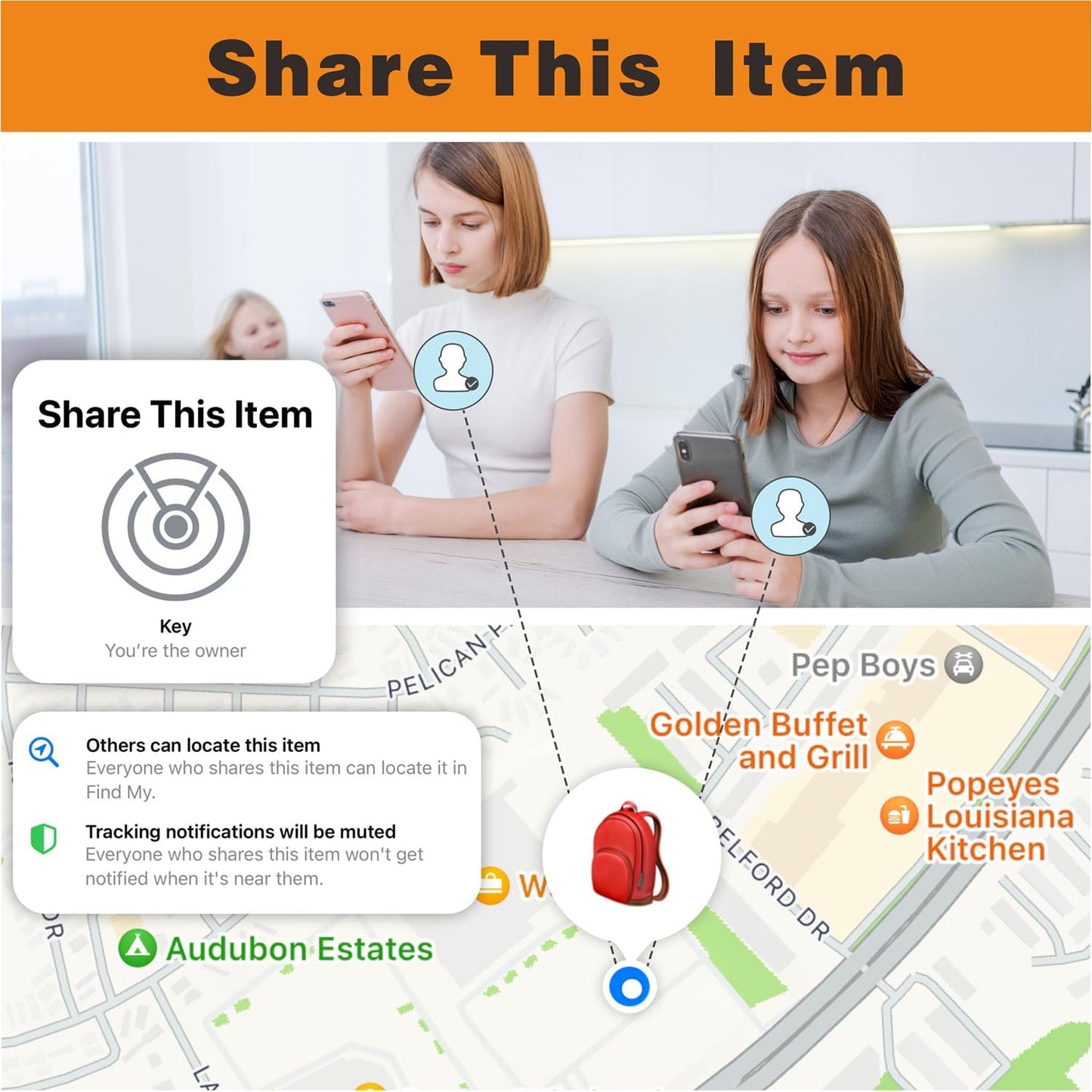 Air Tracker, Smart Bluetooth Tracker Works with Apple Find My (iOS Only), Item Finder Locator for Keys, Luggage, Backpack, IP67 Waterproof, Green