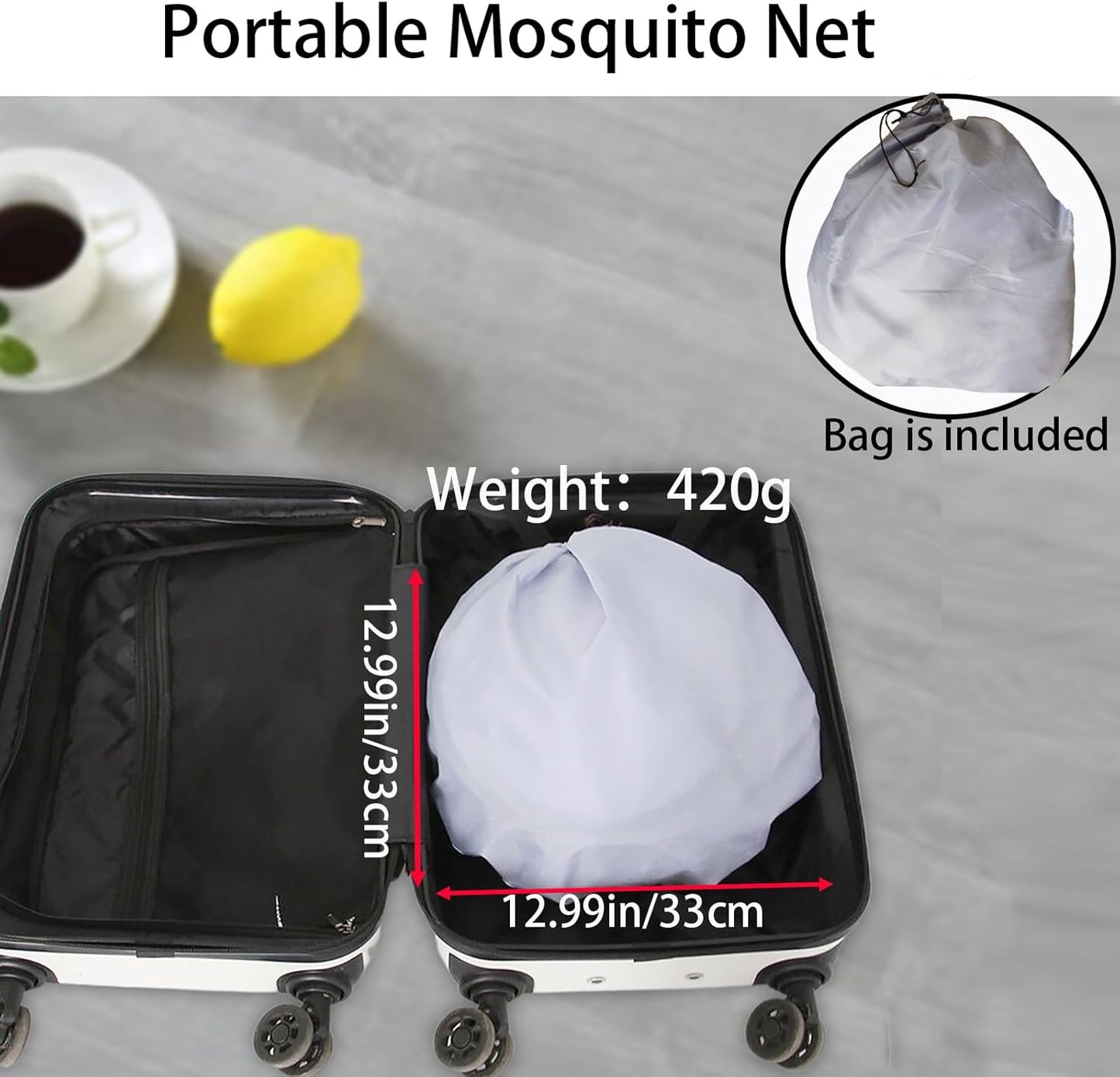 CMINGJ Large Pop Up Mosquito Tent, Portable Foldable Mosquito Net with Bottom for Bed Camping Travel Patio, Suitable for Outdoor Indoor (78 * 28 * 27inch) Orange Bottom