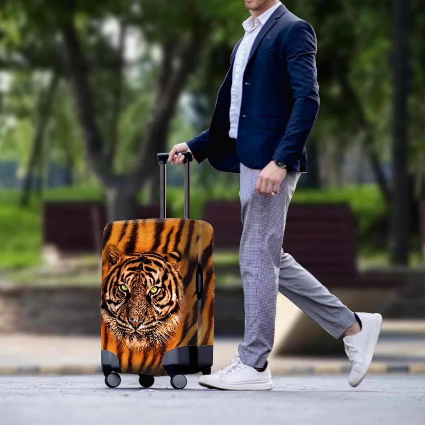 Tiger Travel Luggage Covers 22-25 Inch Spandex Suitcase Protectors