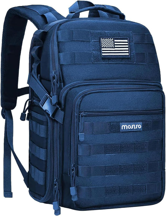 MOSISO Camera Backpack, DSLR/SLR/Mirrorless Tactical Camera Bag Case with Laptop Compartment Compatible with Canon/Nikon/Sony, Royal Blue