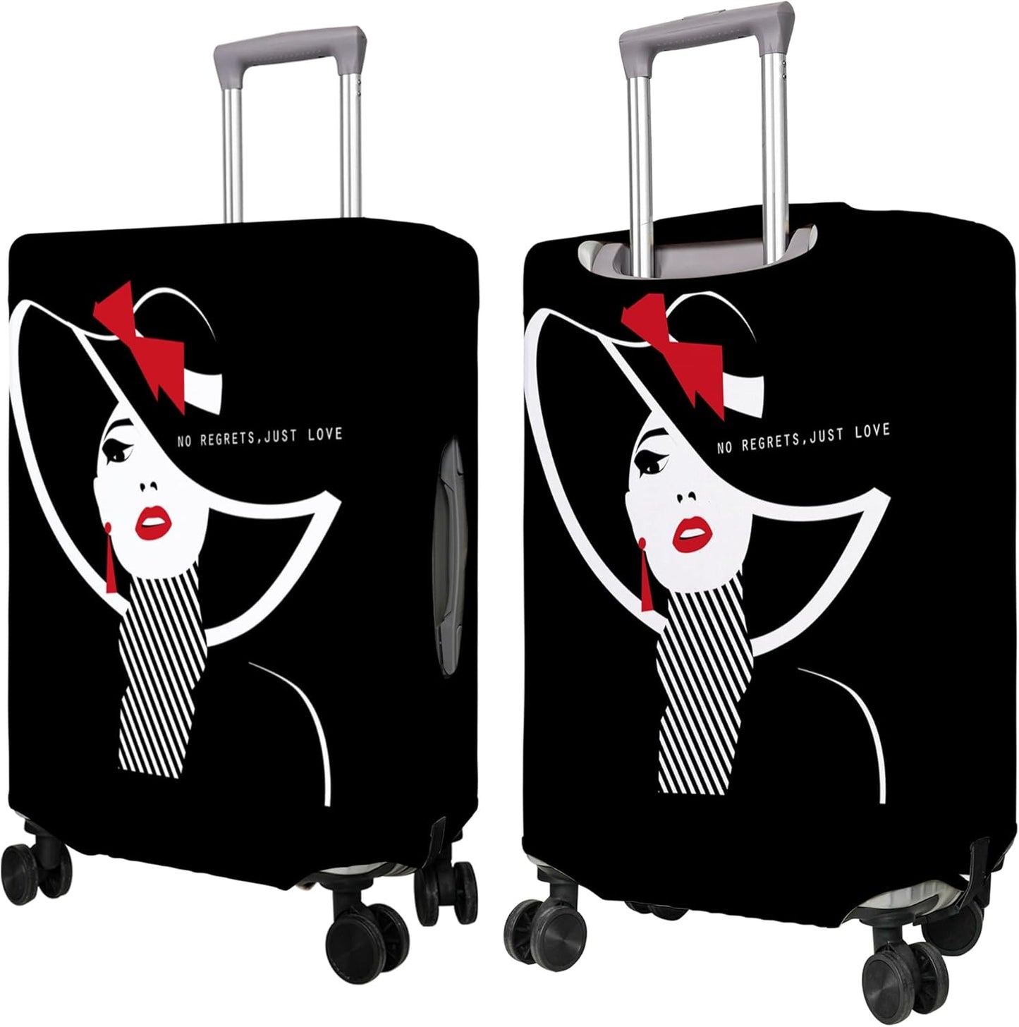 Travel Luggage Cover Suitcase Protector Fits 18-32 Inch Wheel Covers PatternedTravel Related Items Flower Luggage Protector Elastic XL