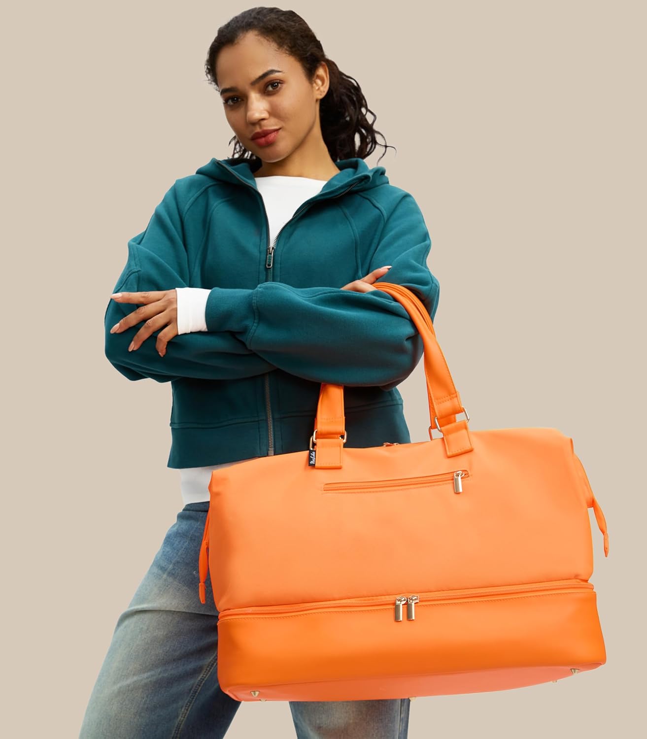 Weekender Bags for Women, Large Travel Duffel Bag with Shoes Compartment, Carry On Overnight Tote Bags with Toiletry Bag