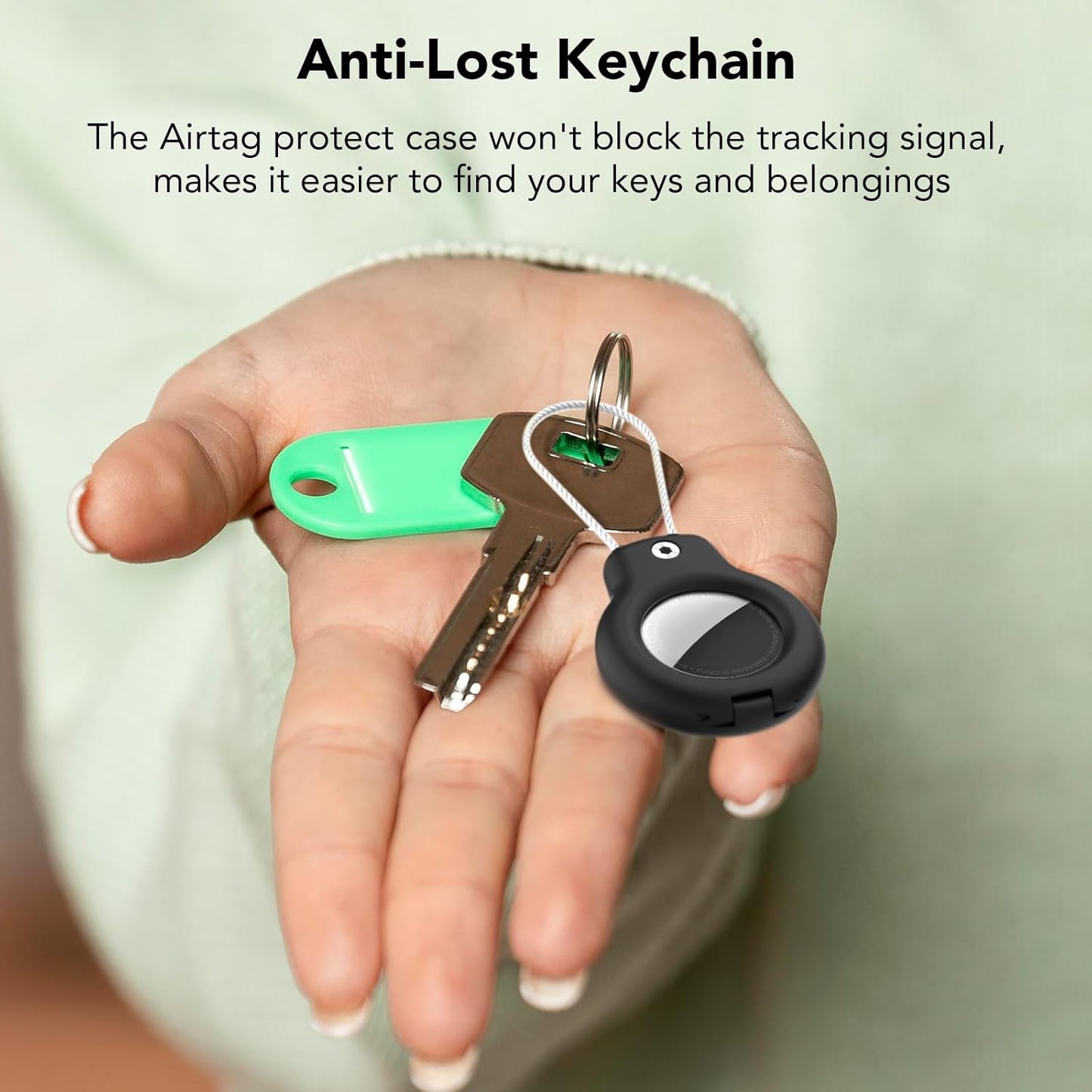 HATALKIN Compatible for Air Tag Holder for Keychain Case with Screen Protector,IP68 Waterproof for Air Tags Key Chain for Apple Tag GPS Tracker,for Air Tags-2 Pack Holder for Luggage Key,Backpack
