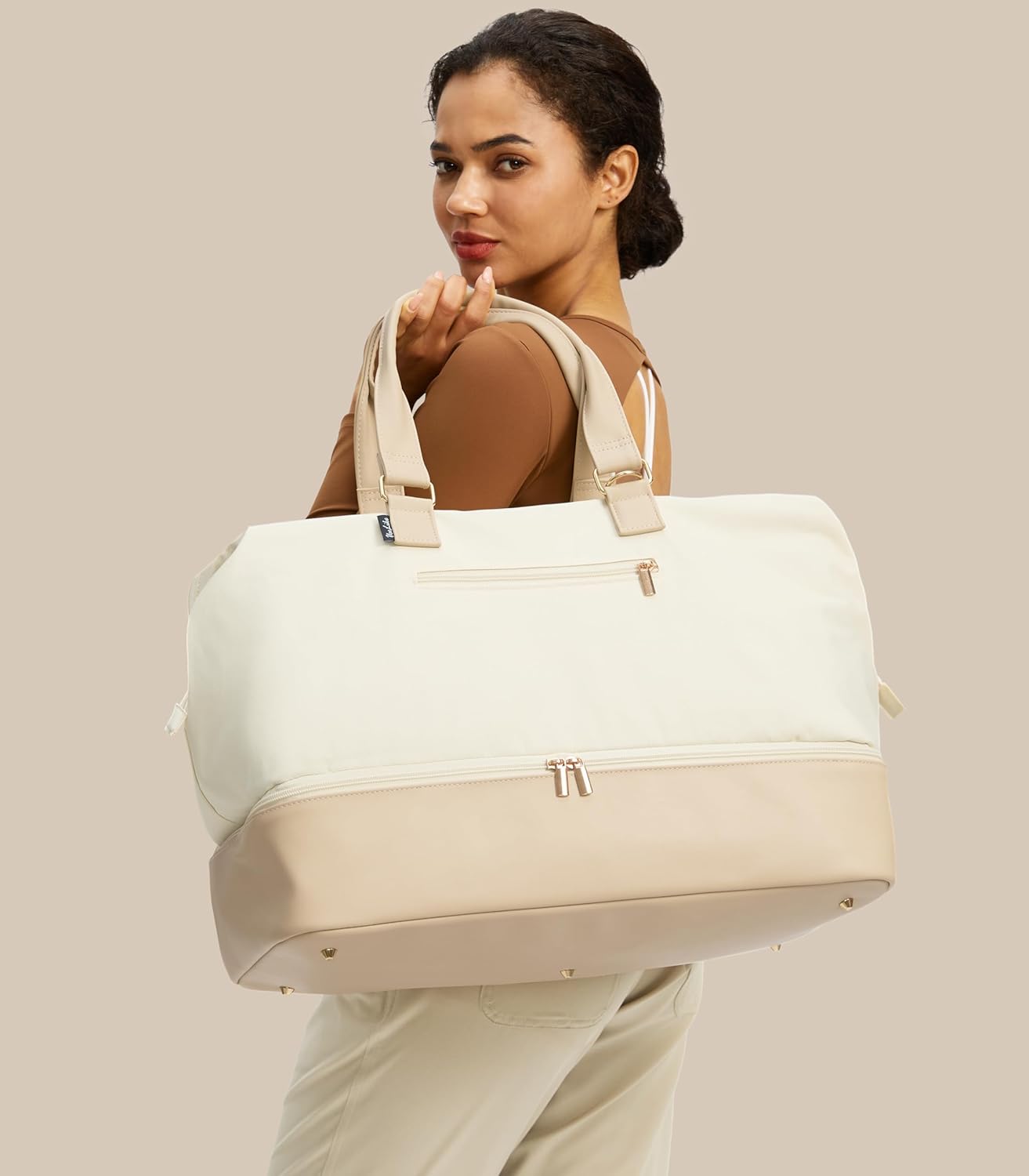 Weekender Bags for Women, Large Travel Duffel Bag with Shoes Compartment, Carry On Overnight Tote Bags with Toiletry Bag