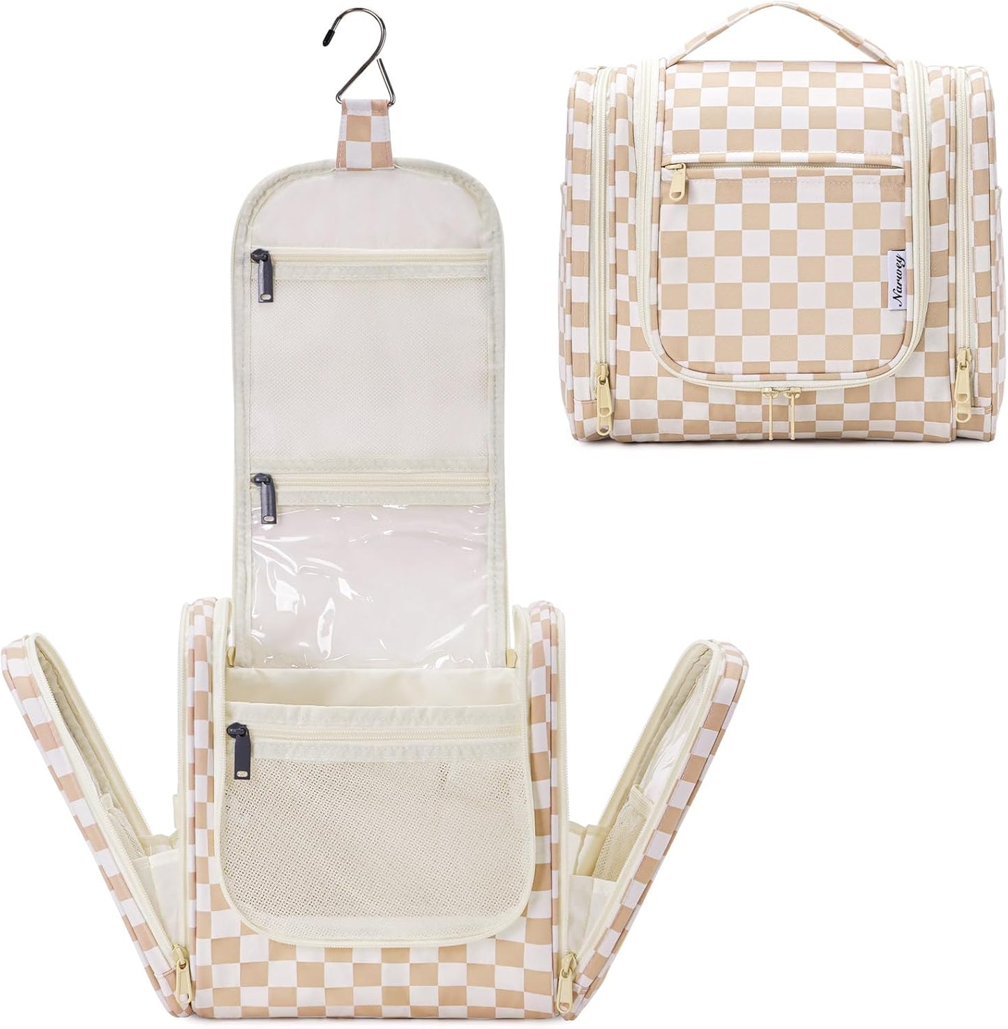 Narwey Hanging Toiletry Bag for Women Travel Makeup Bag Organizer Toiletries Bag for Cosmetics Essentials Accessories