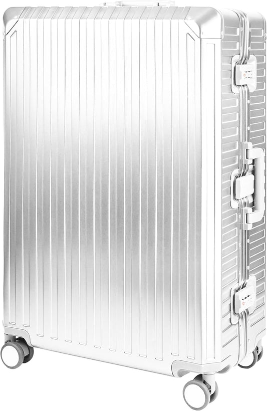 All Aluminum Luggage Suitcase 3 Sizes (20",26",29") TSA Lock Silver (26")