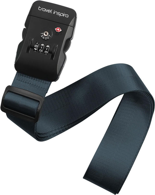 Travel Inspira Luggage Straps for Suitcases with TSA Lock, Protect Your Luggage Anti-Burst, High Visibility Color, Easy to Identify Luggage Adjustable Heavy Duty Belt for 20-32 Inch Suitcases